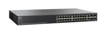 Cisco - SF500-24-K9 - Small Business SF500-24 24P 24-Ports SFP 10/100Base-T PoE Manageable Layer 2 Rack-mountable 1U Fast Ethernet Switch