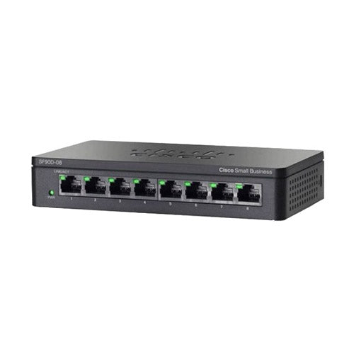 SF90D-08-SG Cisco 90 Series SF90D-08 8 x Ports 10/100Base-T Unmanaged Fast Ethernet Network Switch