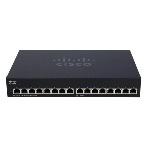 SG110-16-EU Cisco Small Business SG110-16 16 x Port 1000Base-X Unmanaged Rack-Mountable Gigabit Ethernet