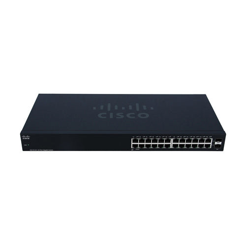 SG110-24-UK Cisco Small Business 110 Series SG110-24 24 x Ports 10/100/1000Base-T + 2 x Ports SFP (Mini-GBIC) Layer 2 Unmanaged Gigabit Ethernet Network Switch