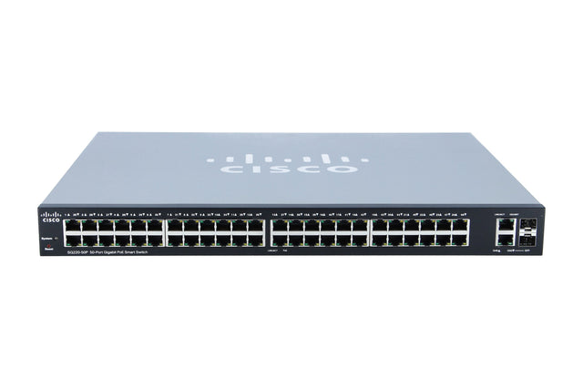 SG220-50P-K9-NA-RF - Cisco Small Business 220 48P PoE+ RJ-45 Managed Switch