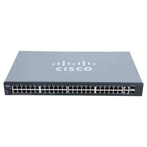 SG250-50-K9-NA Cisco SG250-50 RJ-45 50xPort 10/100/1000BASE-T 2 x Ports (Mini-Gbic) Managed Layer 2 Gigabit Ethernet Switch