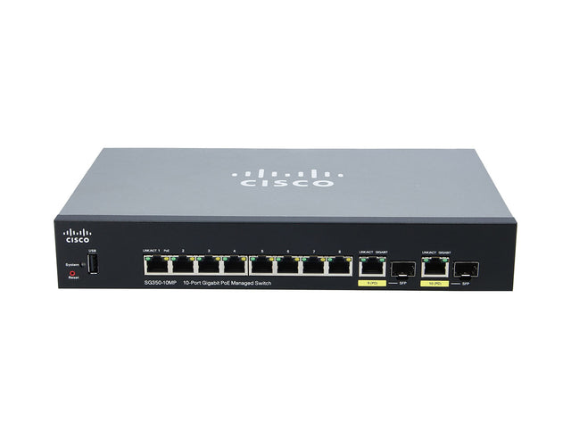 SG350-10MP-K9-UK - Cisco Small Business 350 8-Ports PoE+ RJ-45 L3 Switch