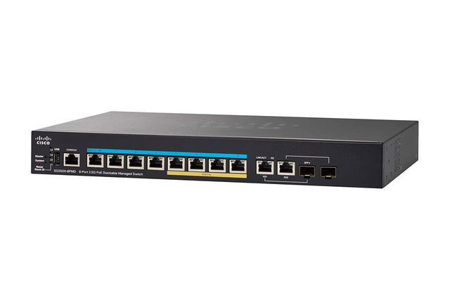 SG350X-8PMDK9NA-RF - Cisco Small Business 350X 8-Ports PoE+ GE Switch