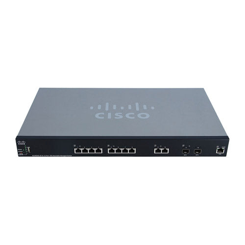 SG350XG2F10K9NA-RF Cisco Small Business 350X Series SG350XG-2F10 10 x Ports SFP+ 10GBase-T + 2 x Ports SFP+ Stackable Rack-mountable Layer 3 Managed Gigabit Ethernet Network Switch