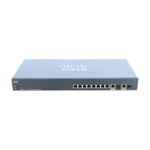 SG355-10P-K9-EU Cisco Small Business 350 Series SG355-10P 8 x Ports PoE+ 10/100/1000Base-T + 2 x Ports Combo SFP (mini-GBIC) Layer 2 Managed Gigabit Ethernet Network Switch