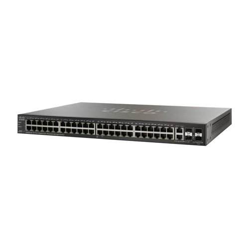 SG500-52-K9-G5 Cisco 500 SG500-52 48 x Ports 10/100/1000Base-T + 2 x Ports Combo SFP + 2 x Ports SFP Layer 3 Managed Gigabit Ethernet Stackable Network Switch