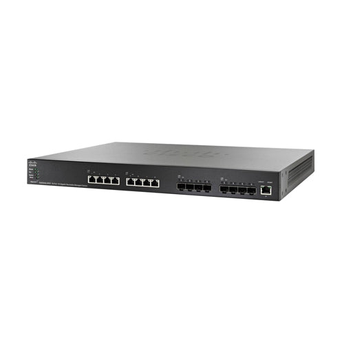 SG500XG8F8TK9NA-RF Cisco 500 SG500XG-8F8T 8 x Ports 10GBase-T + 8 x Ports SFP+ Layer 3 Managed 1U Rack-Mountable Gigabit Ethernet Network Switch