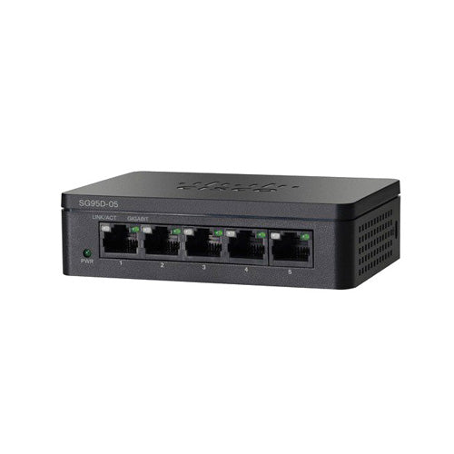 SG95D-05-SG Cisco 95 SG95D-05 5 x Ports 1000Base-T Layer 2 Unmanaged Gigabit Ethernet Network Switch