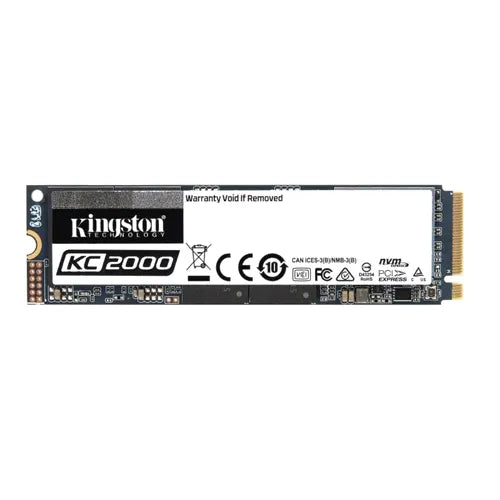 SKC2000M8/500G Kingston KC2000 Series 500GB 3D NAND Triple-Level Cell PCI Express 3.0 x4 NVMe (AES-256 / TCG Opal 2.0) M.2 2280 Solid State Drive