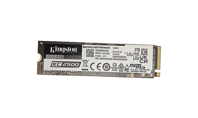 KC2500 Series 2TB Triple-Level Cell PCI Express NVMe 3.0 x4 3D NAND AES 256-bit Encryption M.2 2280 Solid State Drive