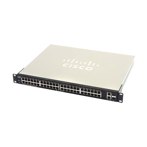 SLM2048PT-AU-RF Cisco 200 SG200-50P 24 x Ports PoE 10/100/1000Base-T + 24 x Ports GBE + 2 x Ports Combo SFP (mini-GIBIC) Layer 2 Managed 1U Rack-Mountable Gigabit Ethernet Smart Network Switch