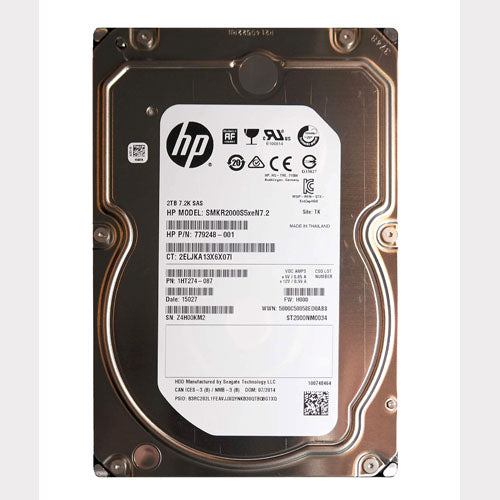 SMKR2000S5xeN7.2 HP 2TB 7200RPM SAS 6Gb/s 3.5-Inch Nearline Hard Drive for 3PAR StoreServ 7000