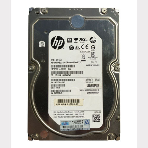 SMKR4000S5XEN7.2 HP 4TB 7200RPM SAS 12Gb/s LFF 3.5-inch Nearline Hard Drive with Tray for 3Par StoreServ 7000 / 8000