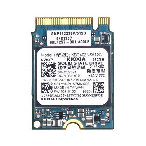 SNP112233P/512G Dell 512GB PCI Express 3.0 x4 NVMe M.2 2230 Solid State Drive