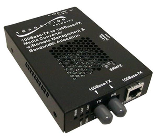 SRMFE1013-200 Transition 100Base-TX (RJ-45) to 100Base-FX 1300 NM Multi-Mode (SC) 2 Kilometers/1.2 Miles for Fast Ethernet Stand-Alone Media Converter