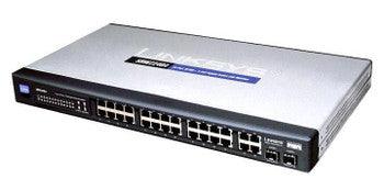 Cisco - SRW224G4-EU - Linksys SRW224G4 Managed Ethernet Switch with WebView 24 x 10/100Base-TX LAN 2 x 10/100/1000Base-T Uplink 2 x 10/100/1000Base-T Upli