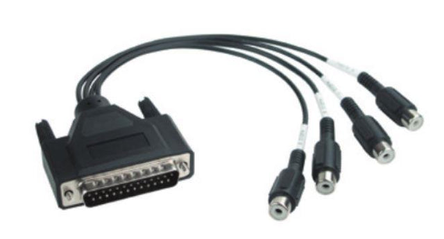 SRX-AU041I Samsung D-Sub Adapter with 4 RCA Audio Connectors for SHR808X and SHR708X DVRS