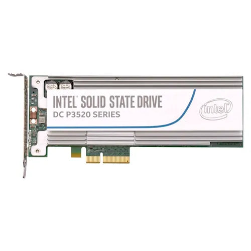 SSDPEDMX012T701 Intel DC P3520 1.2TB Multi-Level Cell PCI Express 3.0 x4 NVMe HHHL Add in Card Solid State Drive