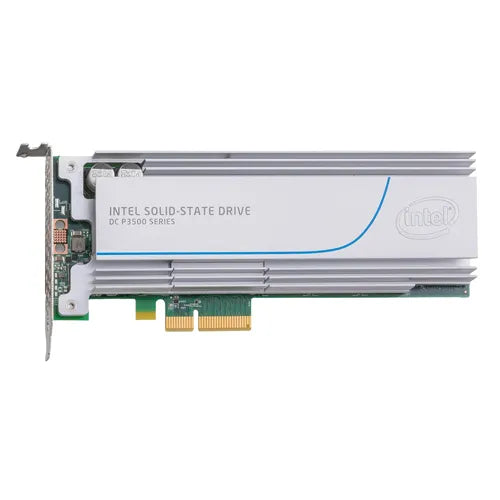 SSDPEDMX400G401 Intel DC P3500 400GB Multi-Level Cell PCI Express 3.0 x4 NVMe HHHL Add in Card Solid State Drive