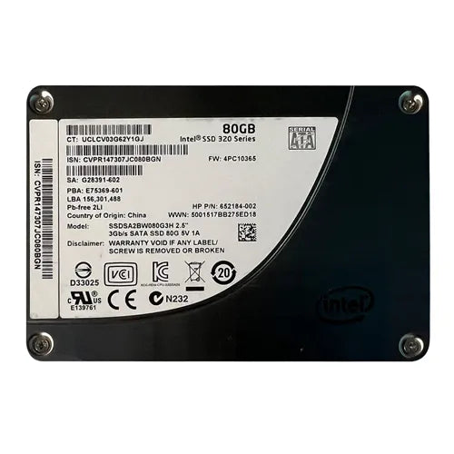 SSDSA2BW080G3H Intel 320 80GB Multi-Level Cell SATA 3Gb/s 2.5-Inch Solid State Drive