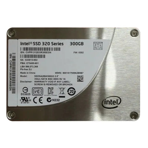 SSDSA2BW300G3 Intel 320 300GB Multi-Level Cell SATA 3Gb/s 2.5-Inch Solid State Drive