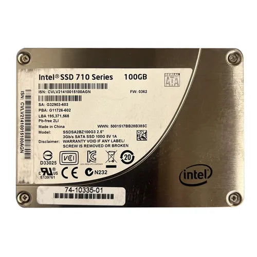 SSDSA2BZ100G3B Intel 710 100GB Multi-Level Cell SATA 3Gb/s 2.5-Inch Solid State Drive