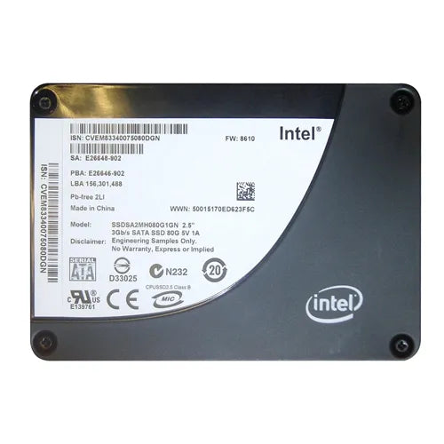 SSDSA2MH080G1GN Intel X25-M 80GB Multi-Level Cell SATA 3Gb/s 2.5-Inch Solid State Drive