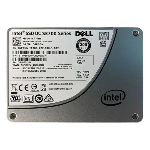 SSDSC2BA200G3T Intel DC S3700 200GB Multi-Level Cell SATA 6Gb/s 2.5-Inch Solid State Drive