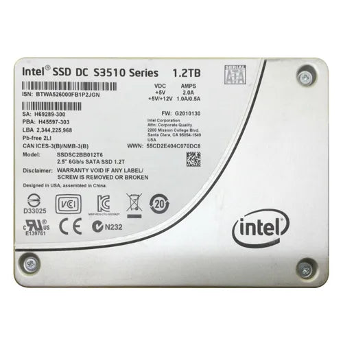 SSDSC2BB012T6 Intel DC S3510 1.2TB Multi-Level Cell SATA 6Gb/s 2.5-Inch Solid State Drive