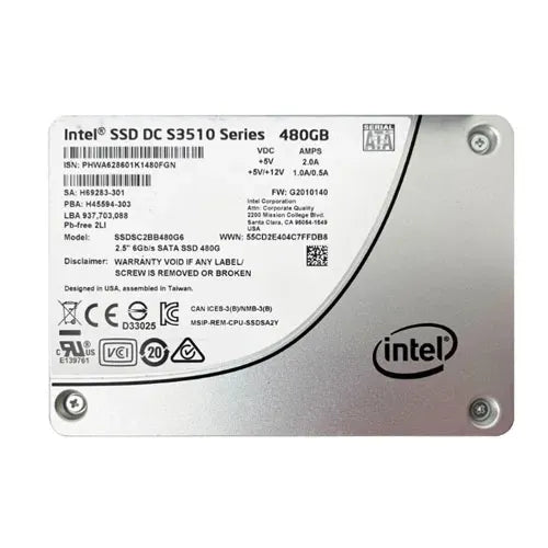 SSDSC2BB480G6 Intel DC S3510 480GB Multi-Level Cell SATA 6Gb/s 2.5-Inch Solid State Drive