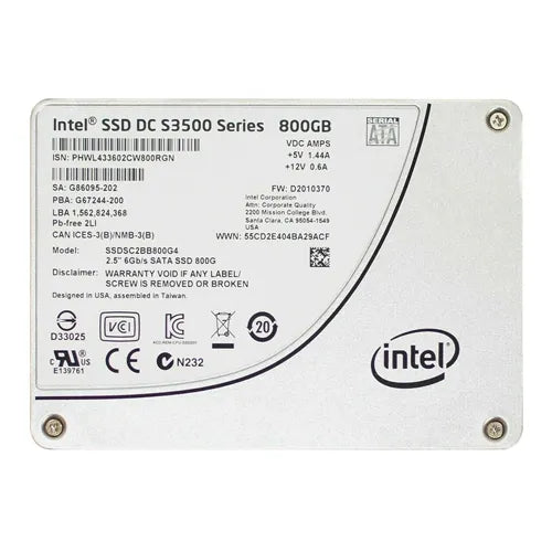 SSDSC2BB800G4I Intel DC S3500 800GB Multi-Level Cell SATA 6Gb/s 2.5-Inch Solid State Drive