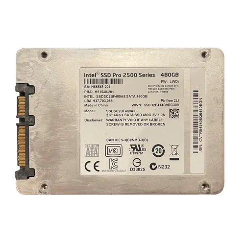SSDSC2BF480A5 Intel Pro 2500 480GB SATA 6GB/s 2.5-Inch Solid State Drive