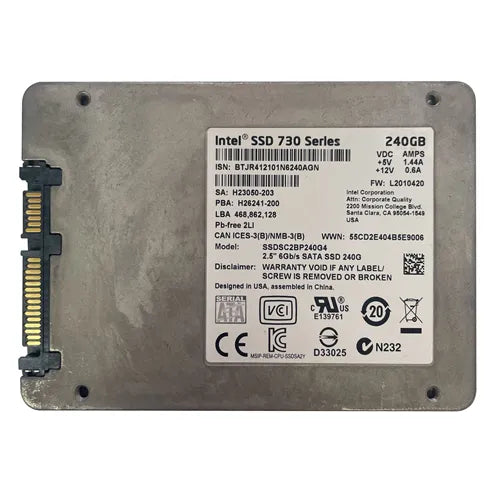 SSDSC2BP240G401 Intel 730 240GB Multi-Level Cell SATA 6Gb/s 2.5-Inch Solid State Drive