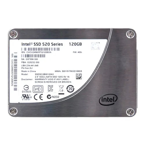 SSDSC2BW120A301 Intel 520 120GB Multi-Level Cell SATA 6Gb/s 2.5-Inch Solid State Drive