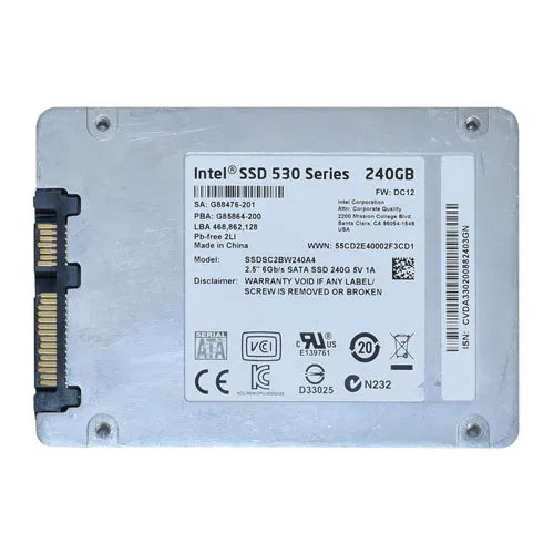 SSDSC2BW240A401 Intel 530 240GB Multi-Level Cell SATA 6Gb/s 2.5-Inch Solid State Drive