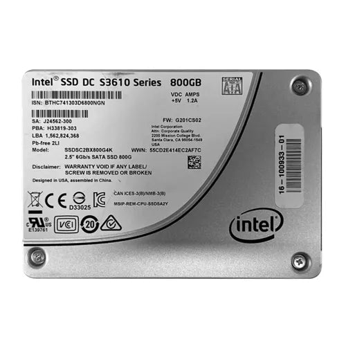 SSDSC2BX800G4K Intel 800GB SATA 6Gb/s 2.5-Inch Solid State Drive