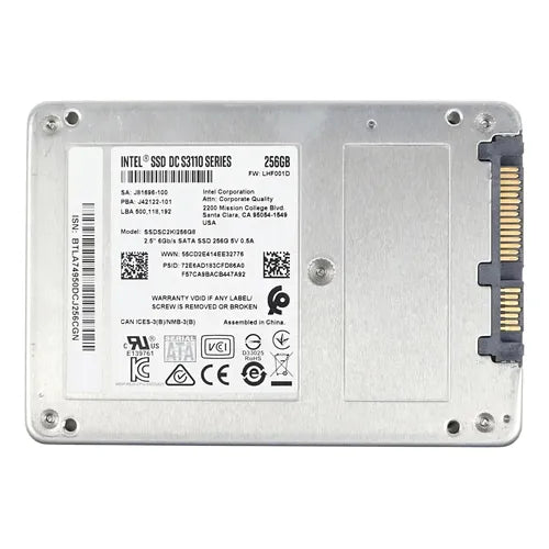 SSDSC2KI256G801 Intel DC S3110 256GB Triple-Level Cell SATA 6Gb/s 2.5-Inch Solid State Drive