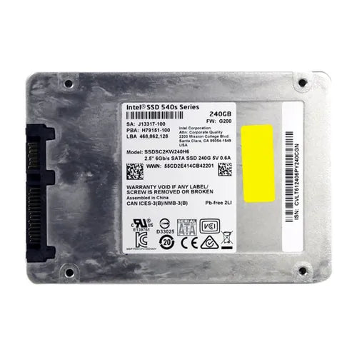 SSDSC2KW240H6X1 Intel 540s 240GB Triple-Level Cell SATA 6Gb/s 2.5-Inch Solid State Drive