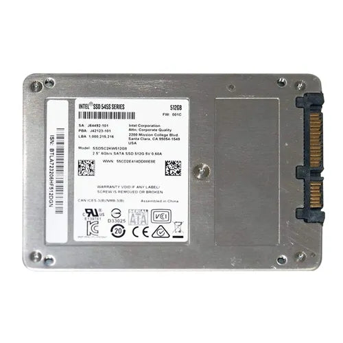 SSDSC2KW512G8 Intel 545s 512GB Triple-Level Cell SATA 6Gb/s 2.5-Inch Solid State Drive