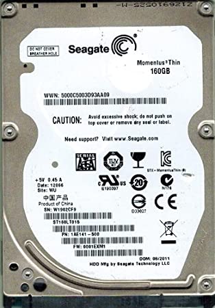 Momentus 160GB 5400RPM SATA 3Gb/s 7-Pin 2.5-Inch 8MB Cache Hard Drive