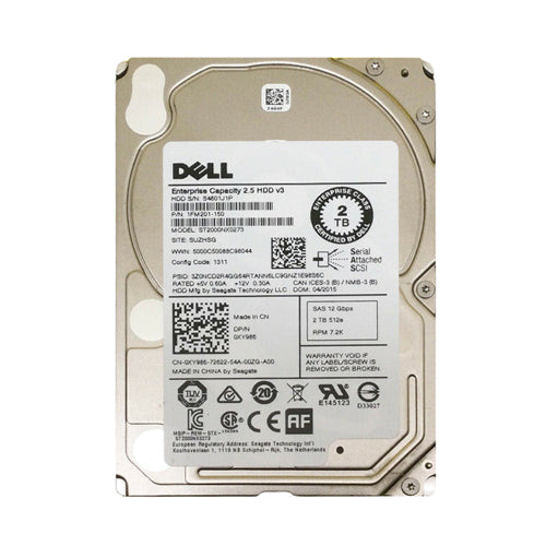 ST2000NX0273 Seagate Enterprise Capacity V.3 2TB 7200RPM SAS 12Gb/s 128MB Cache (512e) 2.5-Inch Hard Drive