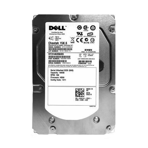 ST3146356SS Seagate Cheetah 15K.6 Series 146GB 15000RPM SAS 3Gb/s 16MB Cache (CE) 3.5-Inch Hard Drive