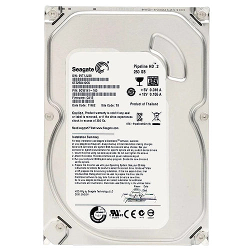 ST3250412CS Seagate Pipeline HD.2 250GB 5900RPM SATA 3Gb/s 16MB Cache 3.5-Inch Hard Drive