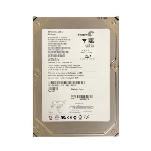ST340014AS Seagate BarraCuda 7200.7 Series 40GB 7200RPM SATA 1.5Gb/s 2MB Cache (CE) 3.5-Inch Hard Drive