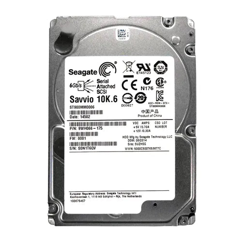 ST900MM0006 Seagate Savvio 10K.6 Series 900GB 10000RPM SAS 6Gb/s Hot-Pluggable 64MB Cache (RoHS) 2.5-Inch Hard Drive