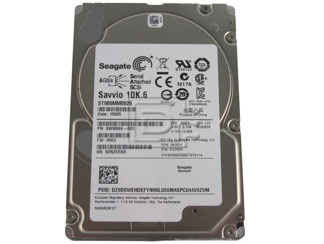 ST900MM0026 - Seagate 900GB 10000RPM SAS 6Gb/s 2.5-Inch Hard Drive