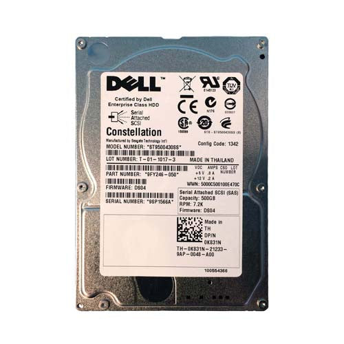 ST9500430SS Seagate Constellation 500GB 7200RPM SAS 6Gb/s 16MB Cache (CE) 2.5-Inch Nearline Hard Drive