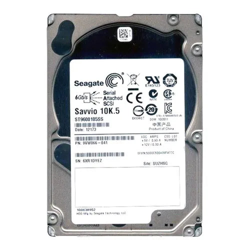 ST9600105SS Seagate Savvio 10K.5 Series 600GB 10000RPM SAS 6Gb/s 64MB Cache (SED) 2.5-Inch Hard Drive