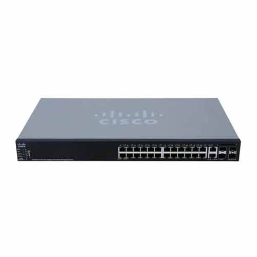 SX350X-24-K9-EU Cisco 350X Series SX350X-24 24 x Ports 10GBase-T + 4 x Combo SFP+ Layer 2 Stackable Managed Gigabit Ethernet Network Switch